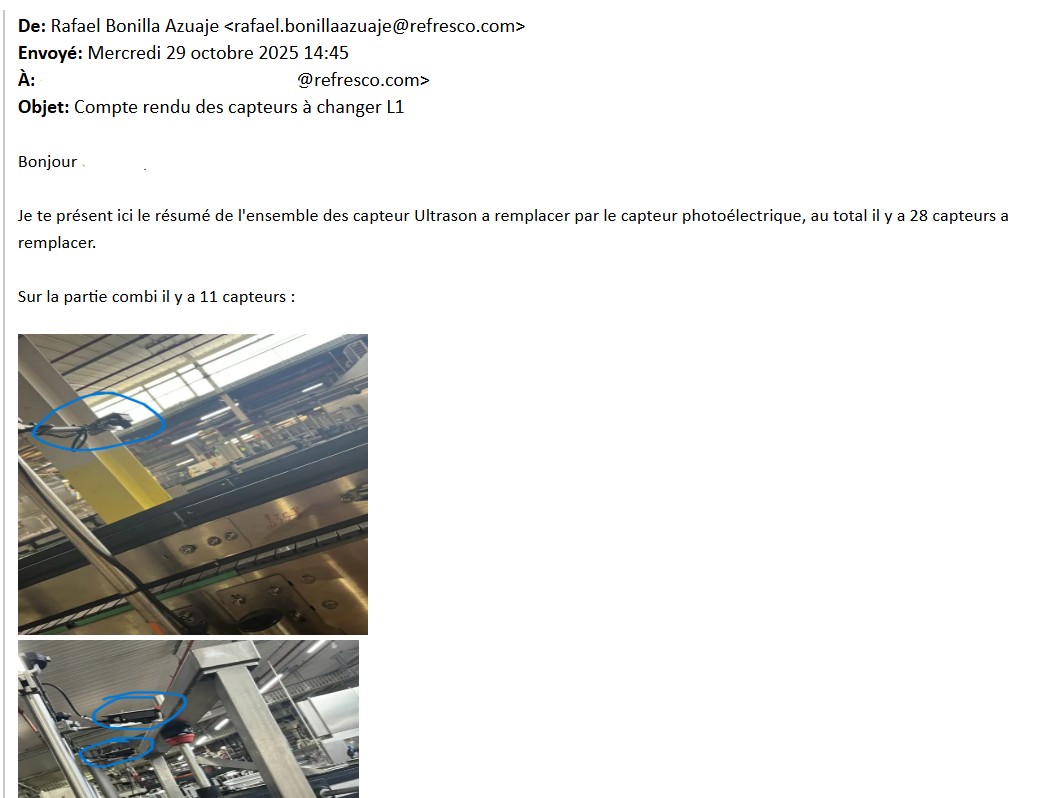 Repérage terrain des capteurs à remplacer