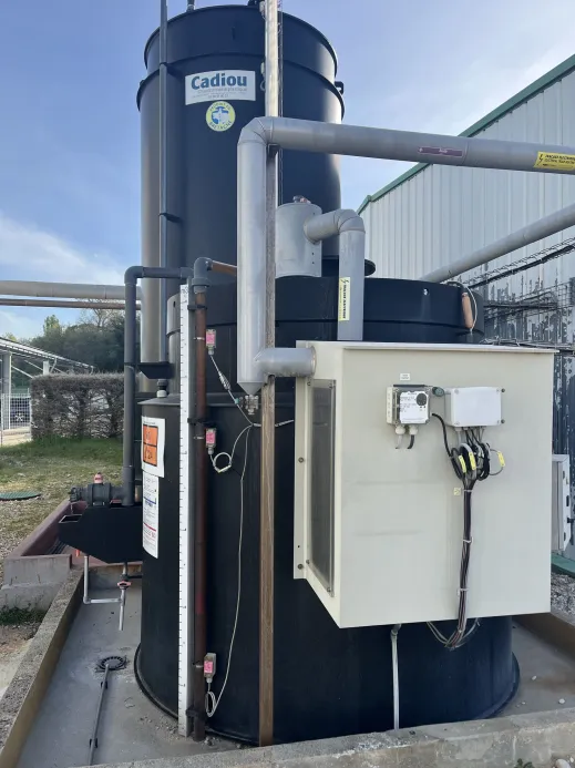 Cuve de neutralisation concernée par le dysfonctionnement