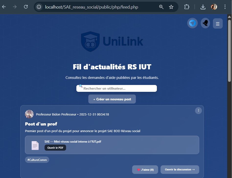 Fil d’actualité de UniLink
